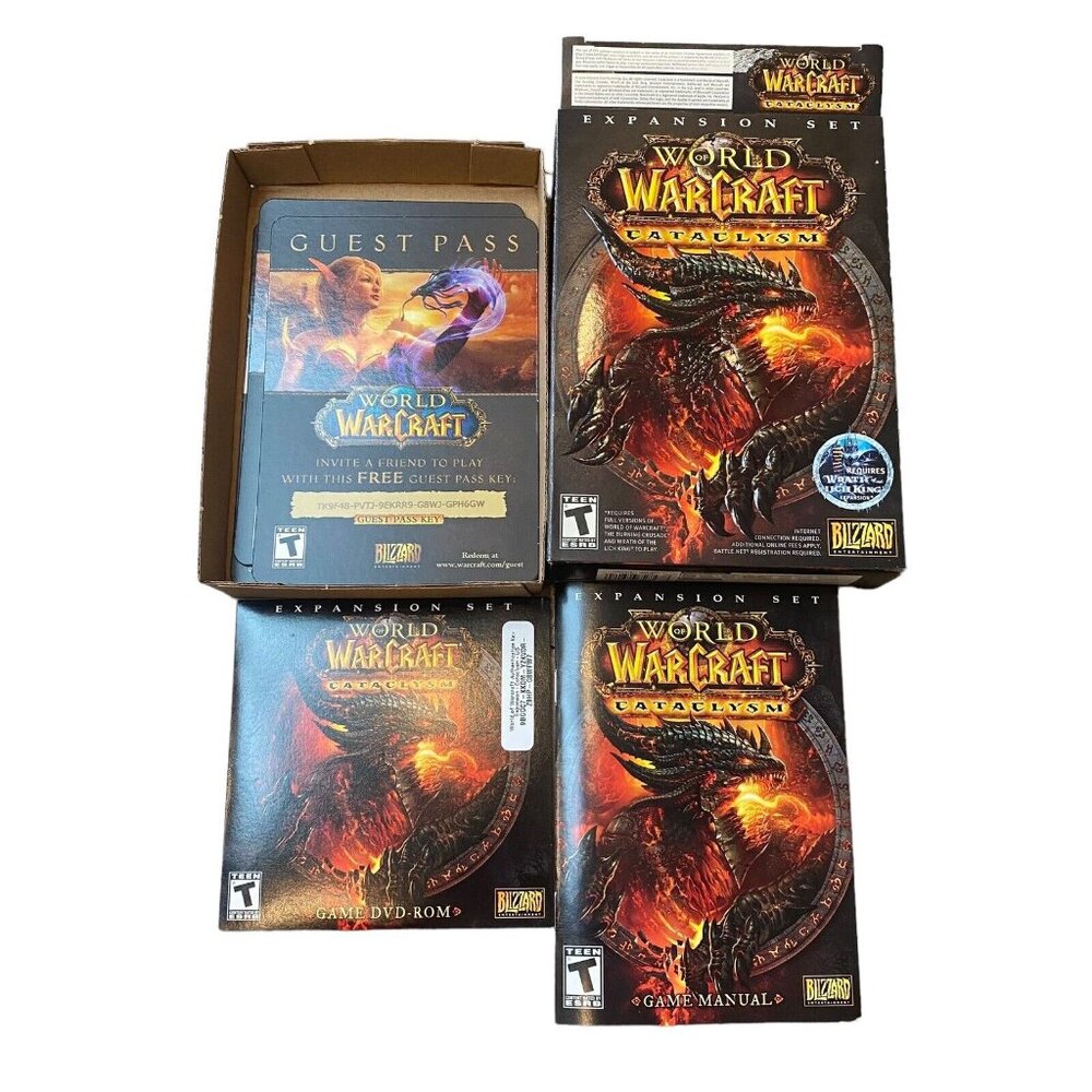 World of Warcraft Cataclysm Game [DVD-ROM] Expansion Set. Complete + Manual.